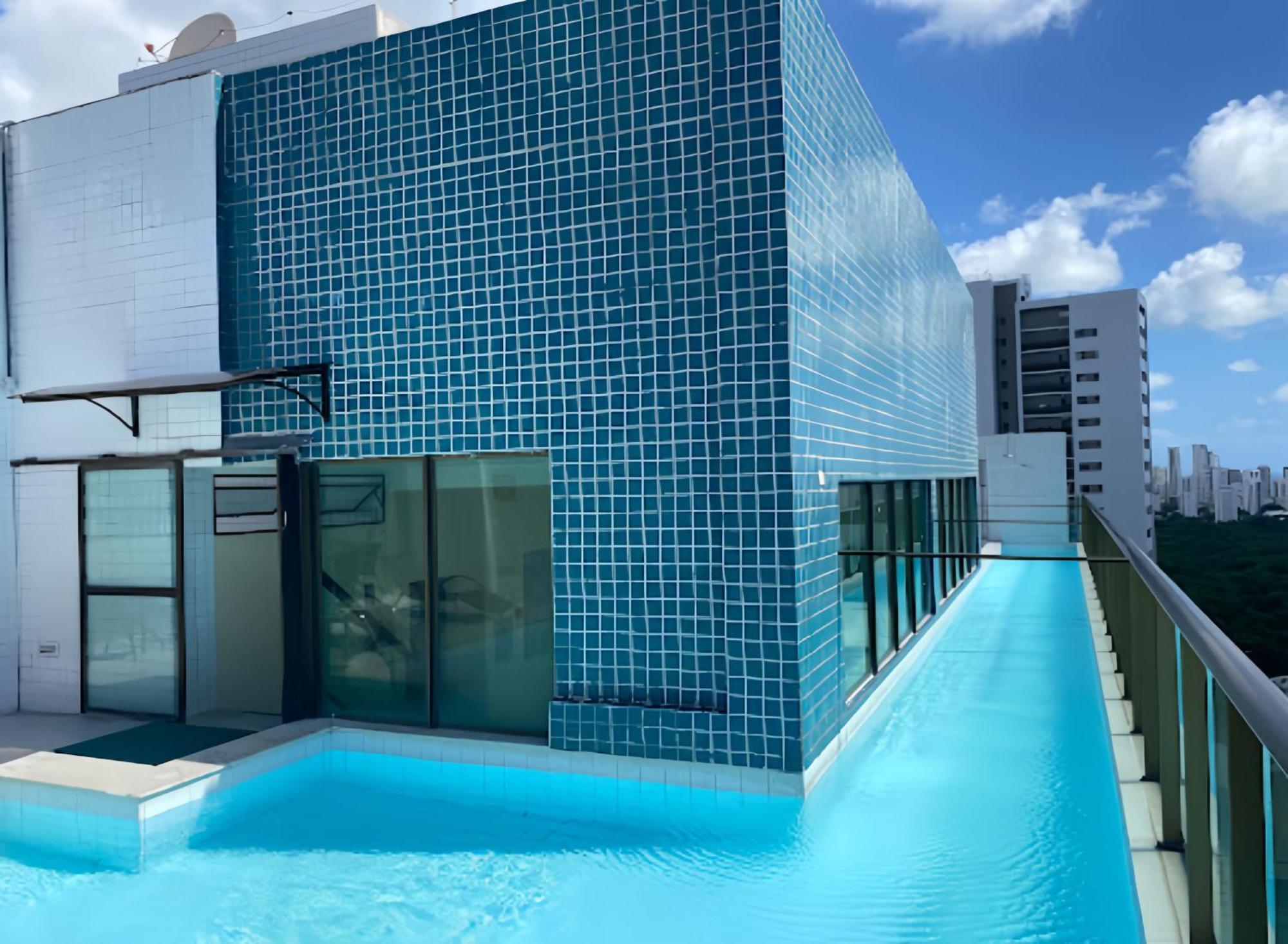 Flat Piscina No Rooftop Aluguel Temporada Em Recife Kültér fotó